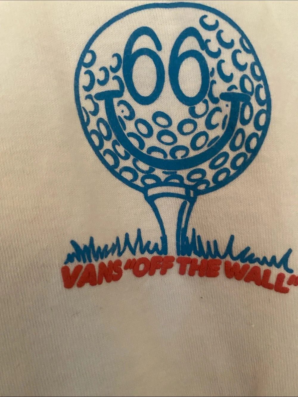 Vans Tshirt golf 66 size medium men’s white short sleeve Tshirt 100% cotton tee - Picture 2 of 7